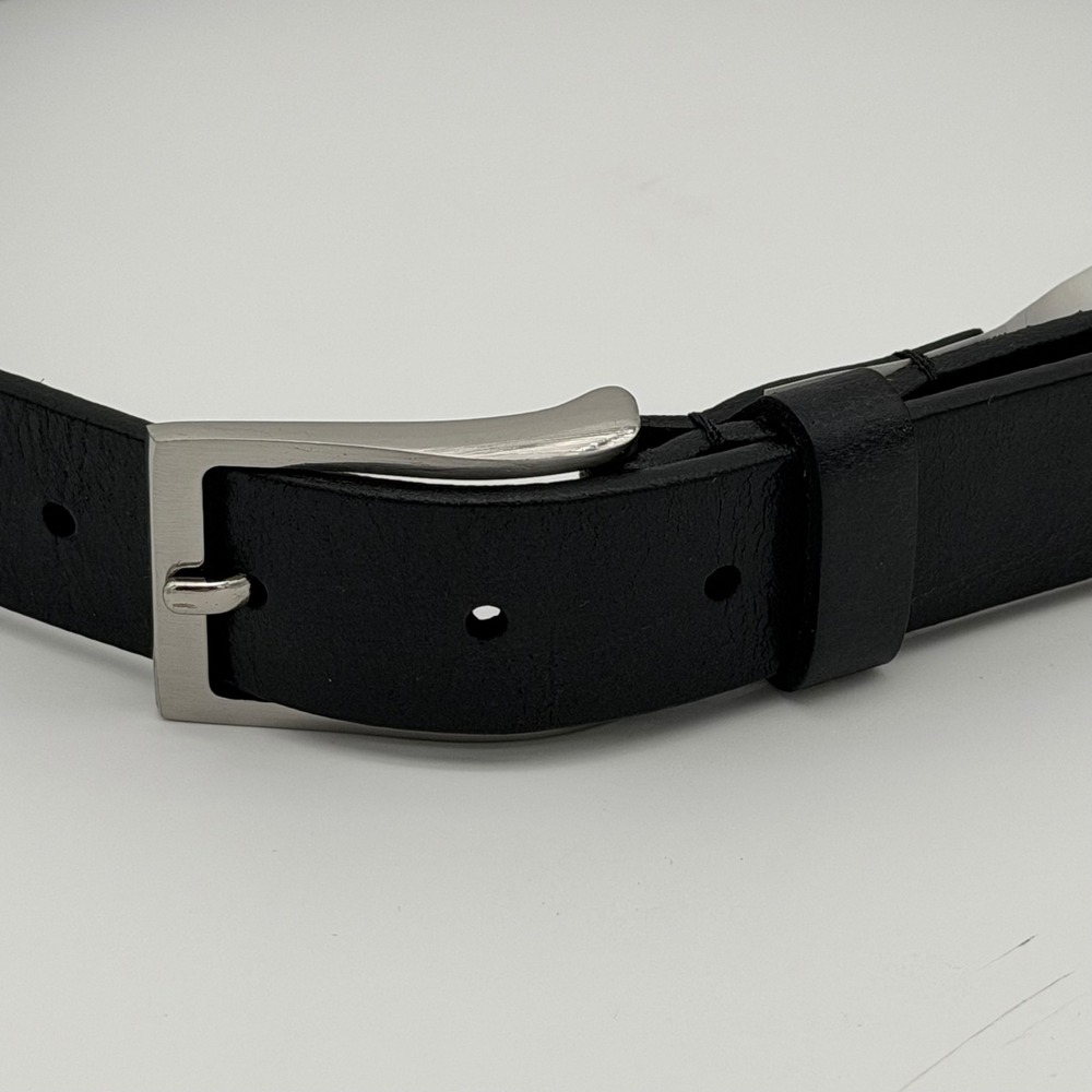 Stone Mountain Men's Black Genuine Leather‎ Belt Size M 26–28 NWT